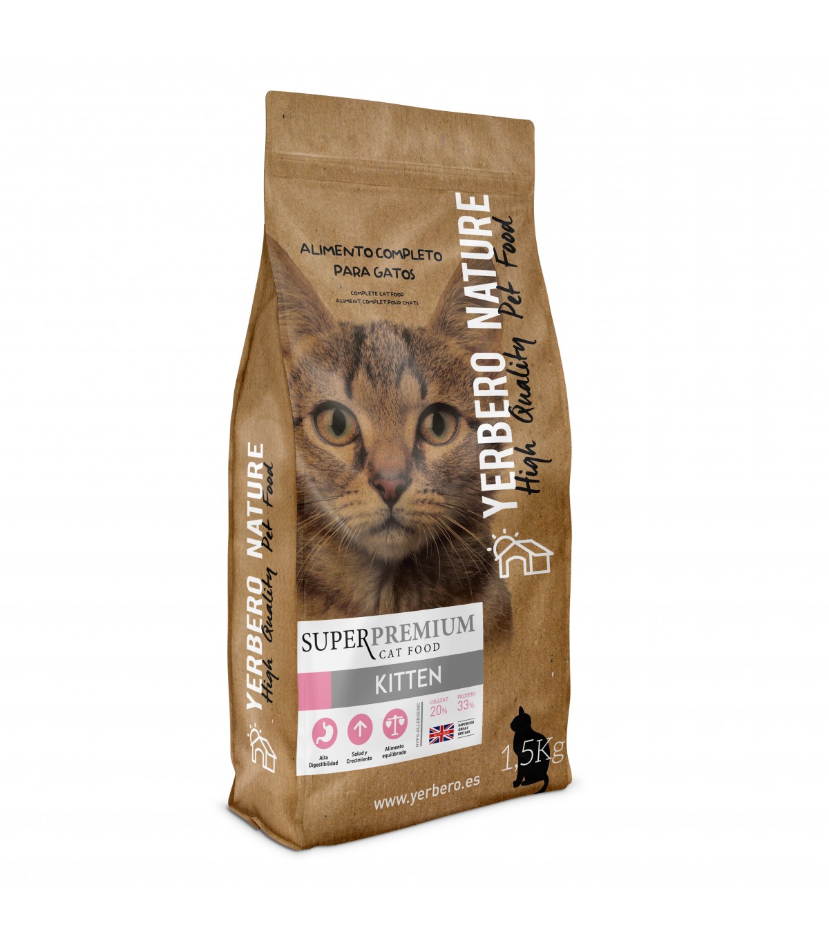 encontrarás Yerbero NATURE KITTEN pienso superpremium para gatitos